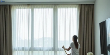 Delicate sheer drape cleaning blenheim-road-nsw Matty Curtain Cleaning