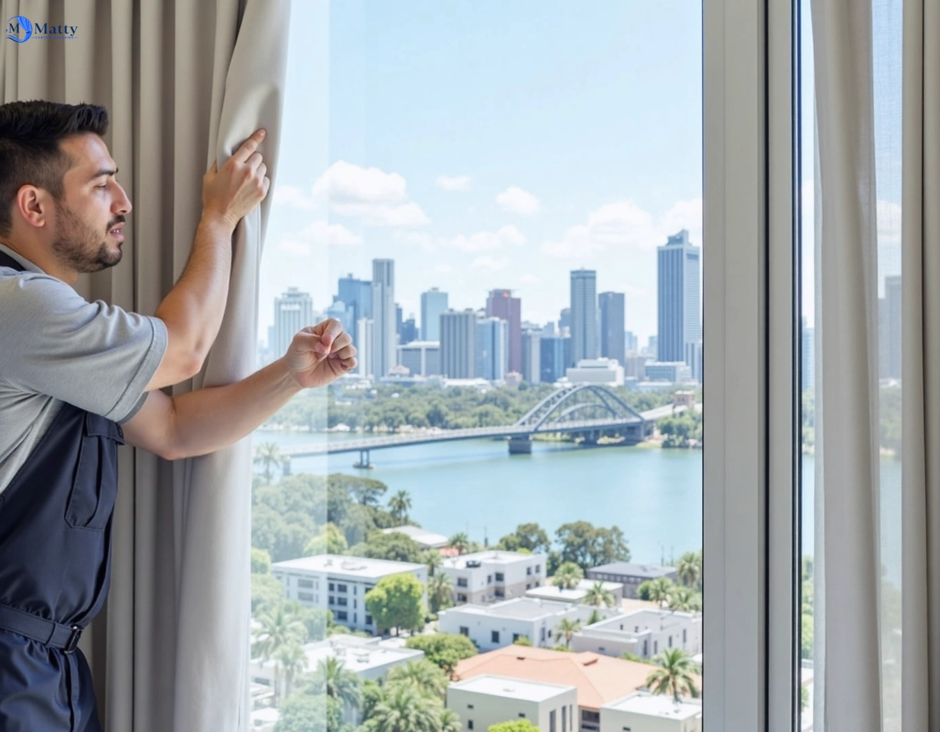 Professional curtain steam cleaning service blenheim-road-nsw QLD by Matty Curtain Cleaning