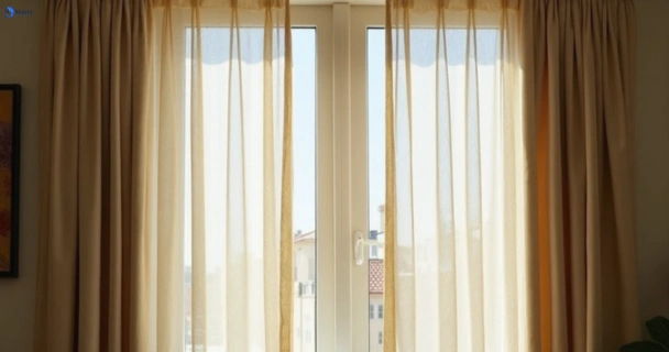 Dull dusty drapes in blenheim-road-nsw before professional cleaning